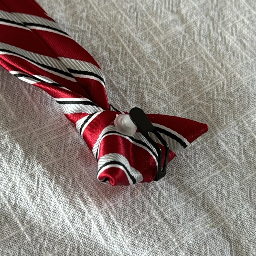 Kids Red Clip on Tie